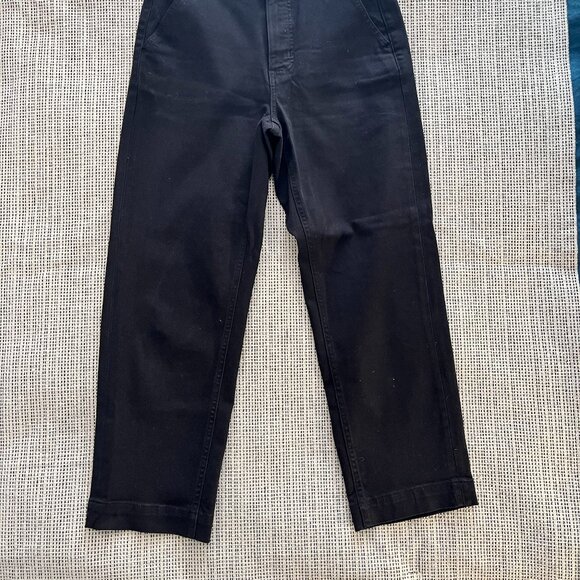 EVERLANE The Straight-Leg Crop Pants Black Size 6 - Picture 3 of 8